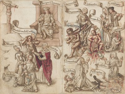 "Udslette sporet af gryden i asken" [fol. 32 verso / 33 recto] af French early 16th Century