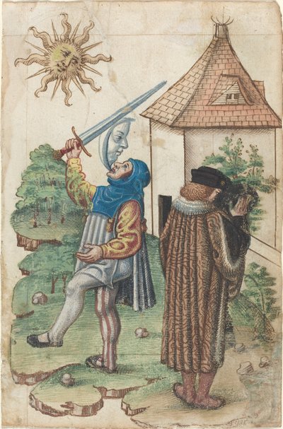 "Tal ikke imod solen" og "Få ikke vand til at vende mod solen" [fol. 39 recto] af French early 16th Century