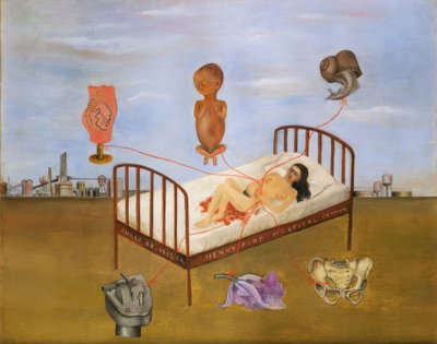 Hospital Henry Ford eller Den flyvende seng af Frida Kahlo
