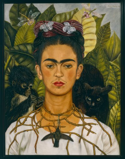 Selvportræt med tornekrave af Frida Kahlo