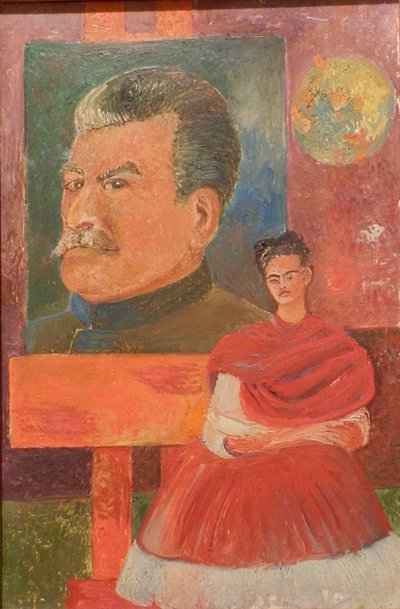 Selvportræt med Stalin af Frida Kahlo