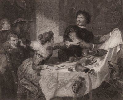 Shakespeare: The Taming of the Shrew (gravering) af Friedrich Schwoerer