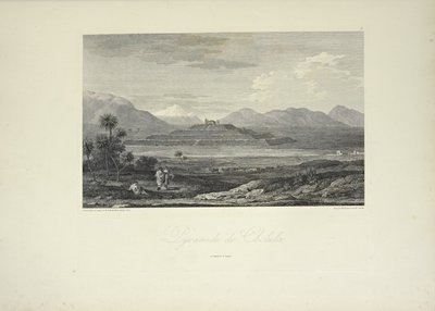 Pyramid of Cholula, tegnet af Gmelin, illustration fra 
