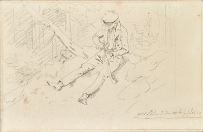 Ungdom med spidskatte af Friedrich August Mathias Gauermann