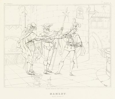 Hamlet, 1. akt, scene 5 (gravering) af Friedrich August Moritz Retzsch