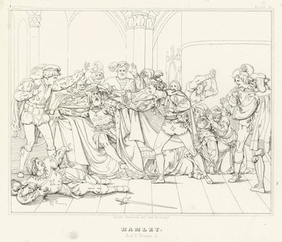 Hamlet, Akt V, Scene 2 (gravering) af Friedrich August Moritz Retzsch