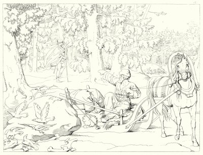 Illustration til Schillers Lied von der Glocke eller The Song Of The Bell (gravering) af Friedrich August Moritz Retzsch