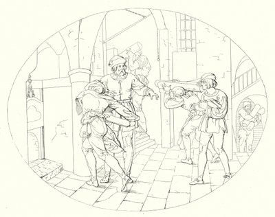 Illustration til Schillers Lied von der Glocke eller The Song Of The Bell (gravering) af Friedrich August Moritz Retzsch