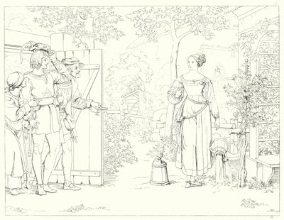 Illustration til Schillers Lied von der Glocke eller The Song Of The Bell (gravering) af Friedrich August Moritz Retzsch