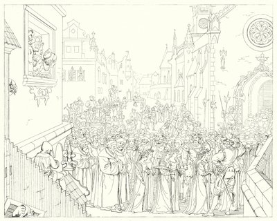 Illustration til Schillers Lied von der Glocke eller The Song Of The Bell (gravering) af Friedrich August Moritz Retzsch