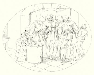 Illustration til Schillers Lied von der Glocke eller The Song Of The Bell (gravering) af Friedrich August Moritz Retzsch