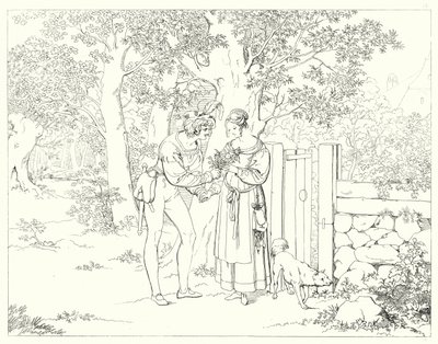 Illustration til Schillers Lied von der Glocke eller The Song Of The Bell (gravering) af Friedrich August Moritz Retzsch