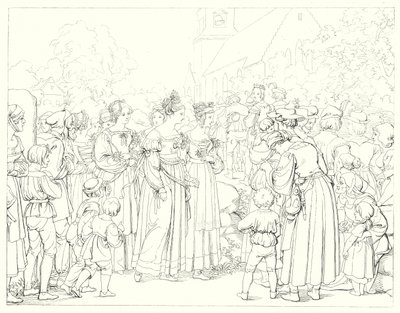 Illustration til Schillers Lied von der Glocke eller The Song Of The Bell (gravering) af Friedrich August Moritz Retzsch