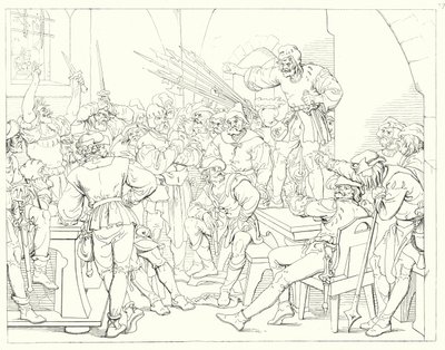 Illustration til Schillers Lied von der Glocke eller The Song Of The Bell (gravering) af Friedrich August Moritz Retzsch