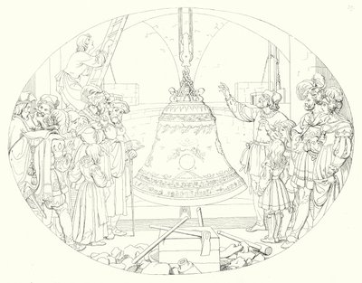 Illustration til Schillers Lied von der Glocke eller The Song Of The Bell (gravering) af Friedrich August Moritz Retzsch