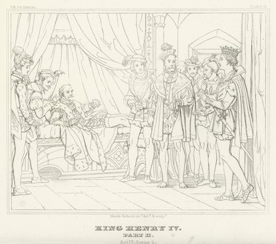 Kong Henrik IV, del II, akt IV, scene 4 (gravering) af Friedrich August Moritz Retzsch