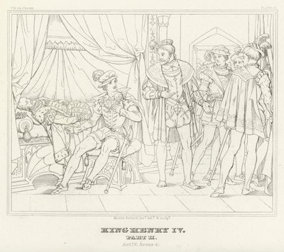Kong Henrik IV, del II, akt IV, scene 4 (gravering) af Friedrich August Moritz Retzsch
