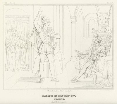 Kong Henrik IV, del I, akt III, scene 3 (gravering) af Friedrich August Moritz Retzsch