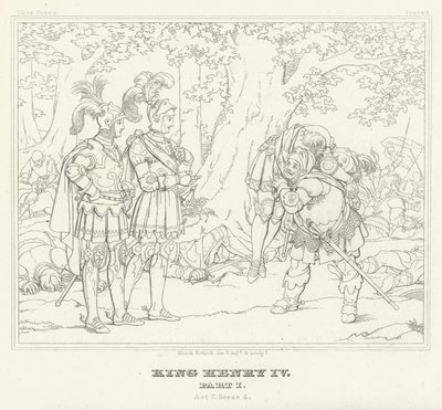 Kong Henrik IV, del I, akt V, scene 4 (gravering) af Friedrich August Moritz Retzsch