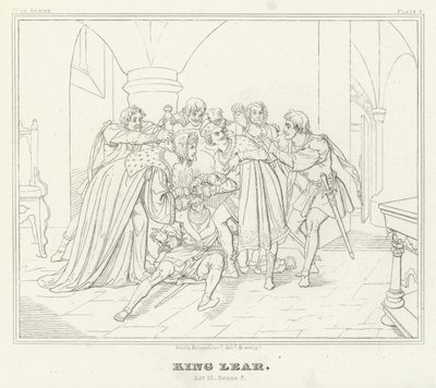 King Lear, Akt III, Scene 7 (gravering) af Friedrich August Moritz Retzsch