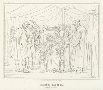 King Lear, akt IV, scene 7 (gravering) af Friedrich August Moritz Retzsch