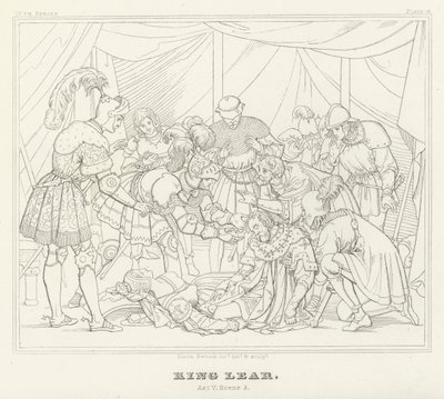 King Lear, V. Akt, Scene 3 (gravering) af Friedrich August Moritz Retzsch