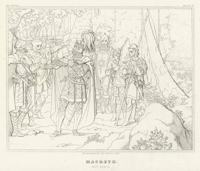 Macbeth, Akt V, Scene 5 (gravering) af Friedrich August Moritz Retzsch