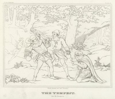 Stormen, akt III, scene 2 (gravering) af Friedrich August Moritz Retzsch