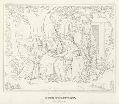Stormen, Akt I, Scene 2 (gravering) af Friedrich August Moritz Retzsch