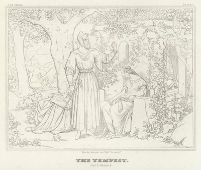 Stormen, Akt I, Scene 2 (gravering) af Friedrich August Moritz Retzsch