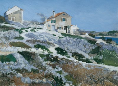 Fiskerhuse på Lussin af Friedrich Beck