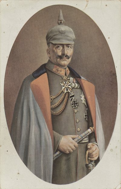 repro efter malet portræt Wilhelm II af R. Grabendorff Kaiser Wilhelm II (titel på objekt) af Friedrich Bruckmann