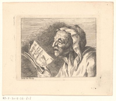 Buste af en gammel kvinde med en sangbog i hænderne af Friedrich Christian Gottlieb Geyser (possibly)