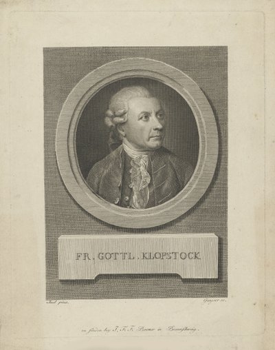 Portræt af Friedrich Gottlieb Klopstock 1724-1803, ca. 1790. af Friedrich Christian Gottlieb Geyser
