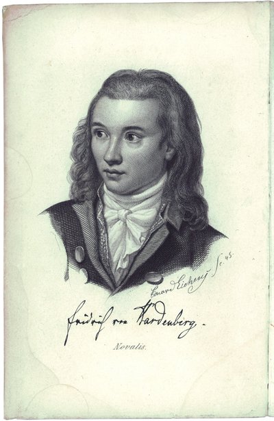 Portræt af digteren Novalis 1772-1801, 1845 af Friedrich Eduard Eichens