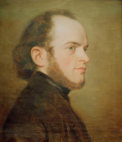 Portræt af den unge Adolph Menzel af Friedrich Eduard Meyerheim
