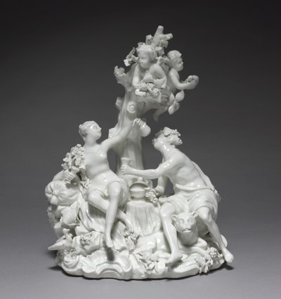 Bacchus og Venus, fabrikant Tournay Factory, Belgien, ca. 1755 af Friedrich Elias I Meyer