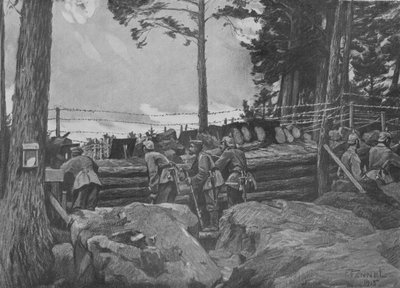 1. Verdenskrig: Tyske soldater kæmper i Vogeserne af Friedrich Fennel