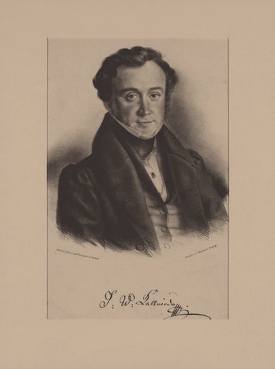 Portræt af komponisten Jan Kalivoda 1801-1866 af Friedrich Gustav Schlick