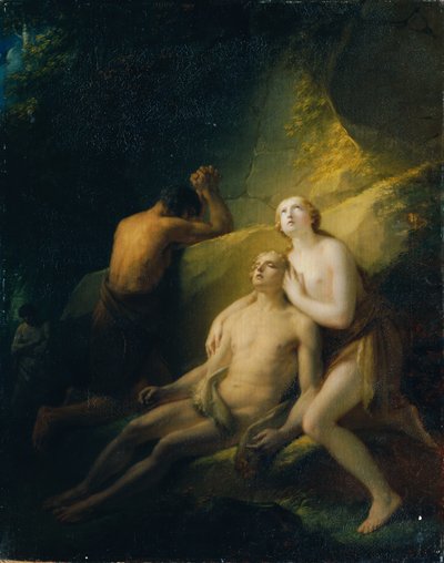 Adam og Eva sørger over den døde Abel af Friedrich Heinrich Fuger