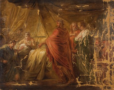 Agamemnon bringer Briseis tilbage til Achilleus