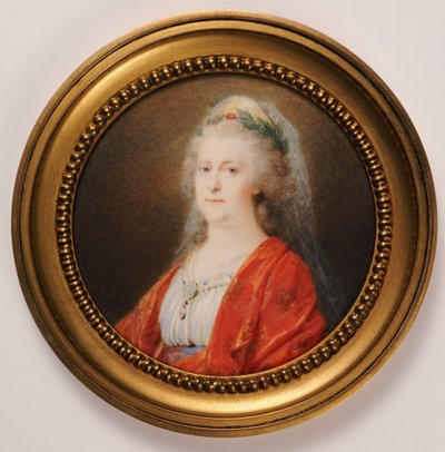Portræt miniature af Czarina Catherine den Store af Friedrich Heinrich Fuger