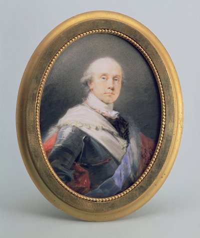 Portræt af prins Charles Nicholas Othon af Nassau-Siegen, 1790 (wc og gouache på elfenben) af Friedrich Heinrich Fuger