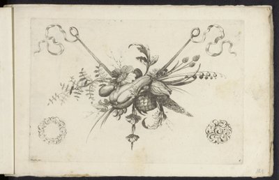 Festival med blomster, bladeren og vruchten En anden ny feston af blomster og frugter (serietitel) af Friedrich Jacob Morisson