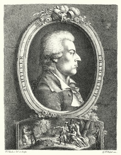 Friedrich Schiller, tysk digter, dramatiker og filosof (stik) af Friedrich Kirschner