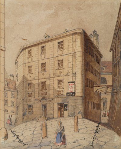 Vejen til Fischerstiege eller til Salzgries-kasernen i Wien af Friedrich Leibold