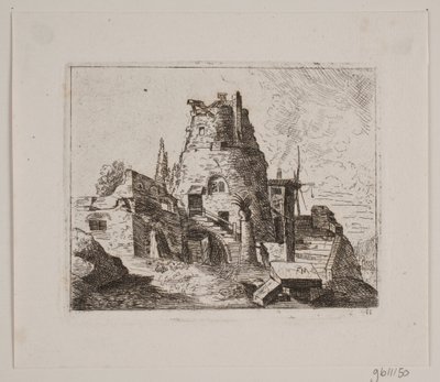 Ruin med tårn af Friedrich Münter
