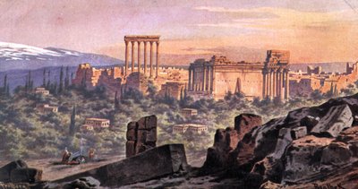 Baalbek Libanon (print) af Friedrich Perlberg