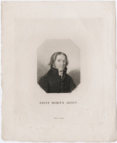 Portræt af Ernst Moritz Arndt, 1817 af Friedrich Wilhelm Bollinger