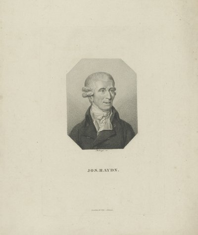 Portræt af komponisten Joseph Haydn 1732-1809, 1818. af Friedrich Wilhelm Bollinger